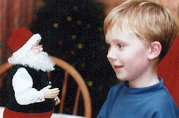 'Look, the dancing Santa'